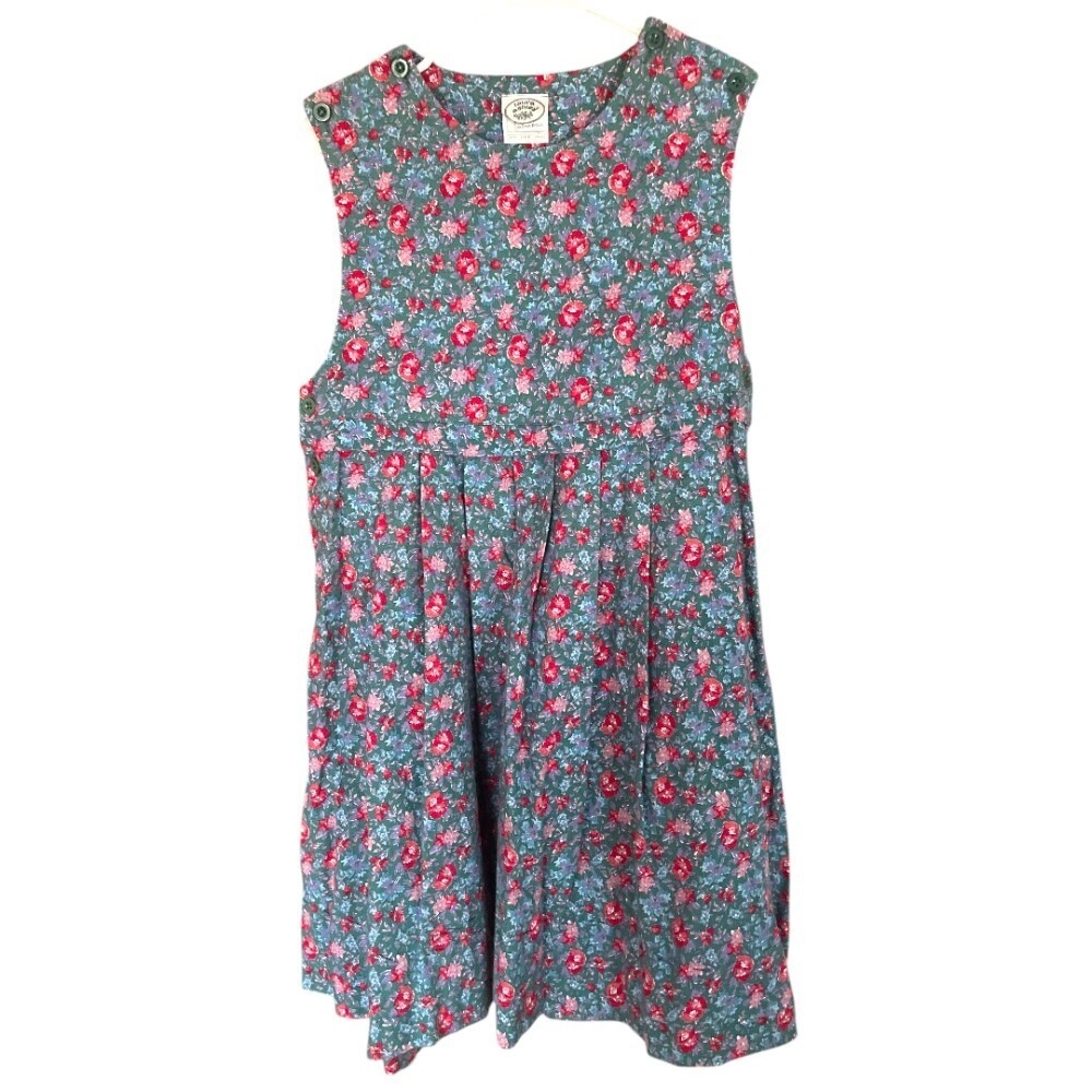 Vintage Laura Ashley Floral‎ Print Dress Green 8
